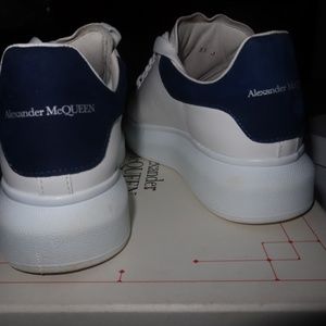 White and Blue Alexander Mcqueens